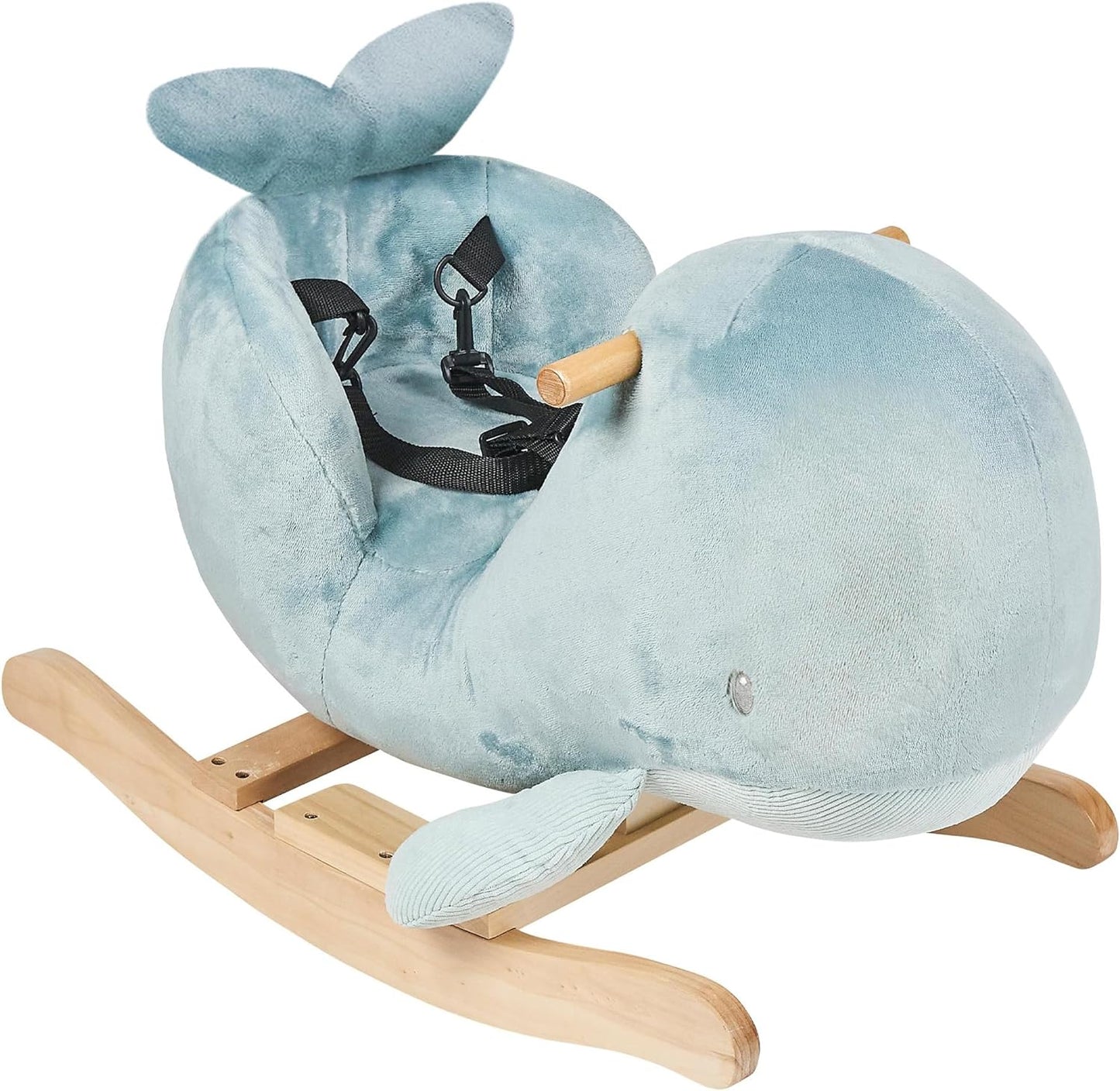 Nattou Rocking Horse Animal for Children, Whale Sally, 10-36 Months, 60 x 30 x 45 cm, Grey