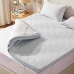 3 Inch Mattress Topper Twin Dual Layer Gel Memory Foam Mattress Topper with Removable Cover - *Bedding