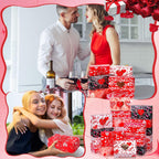 Glenmal 100 Pcs Mother’s Day Bakery Treat Boxes Heart Cookie Boxes with Gift Cards and Rope 7.8x4.7x2.75’’ Cupcake