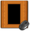 3dRose LLC 8 X 8 X 0.25 Inches Mouse Pad Harvest Orange Striped and Damask Ribbon Frame (mp_33392_1) - *Computers &