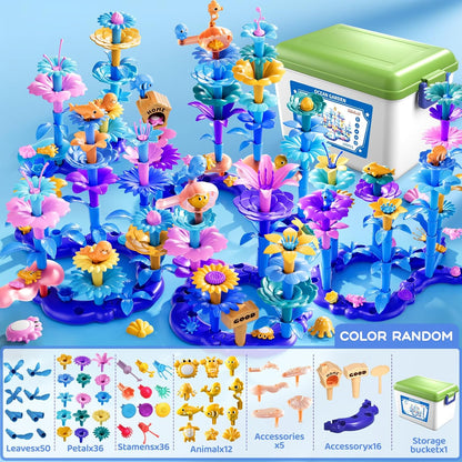155 Pcs Flower Garden Building Toy Set