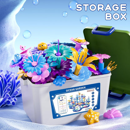 155 Pcs Flower Garden Building Toy Set