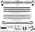 Black Double Curtain Rods for Windows 28-48 Inches,1 Inch Adjustable Double Wrap Around Blackout Curtain Rod
