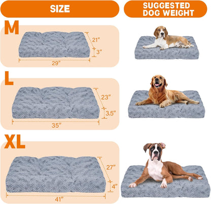 Supet Washable Dog Crate Bed for Small Medium Large Dogs, Waterproof Dog Beds Small Medium Large Sized Dog, Durable Dog Dog Crate Mat Pad for Kennel