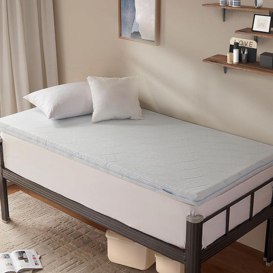 Eiayeebil 3 Inch Mattress Topper Twin XL, Dual Layer Gel Memory Foam Mattress Pad with Removable Cover