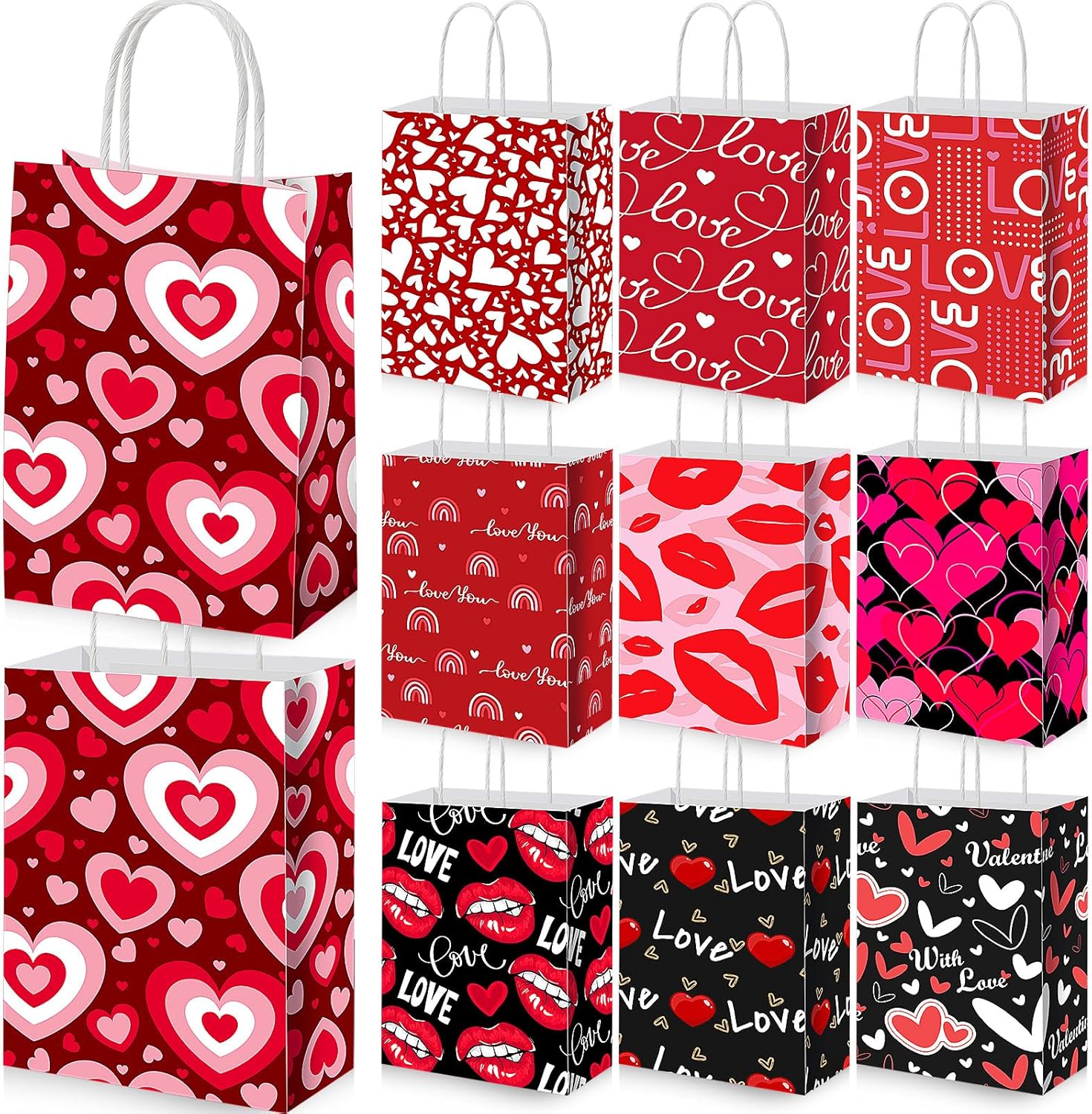 Skyygemm 200 Pcs Mother’s Day Gift Paper Bags Bulk Mothers Day Bags Mothers Day Gift Bags Mothers Day Bags with Handles