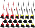 WILLBOND 18 Pcs Heavy Duty Broom Outdoor Indoor Commercial Angle Brooms Bulk for Courtyard Garage Lobby Mall Market