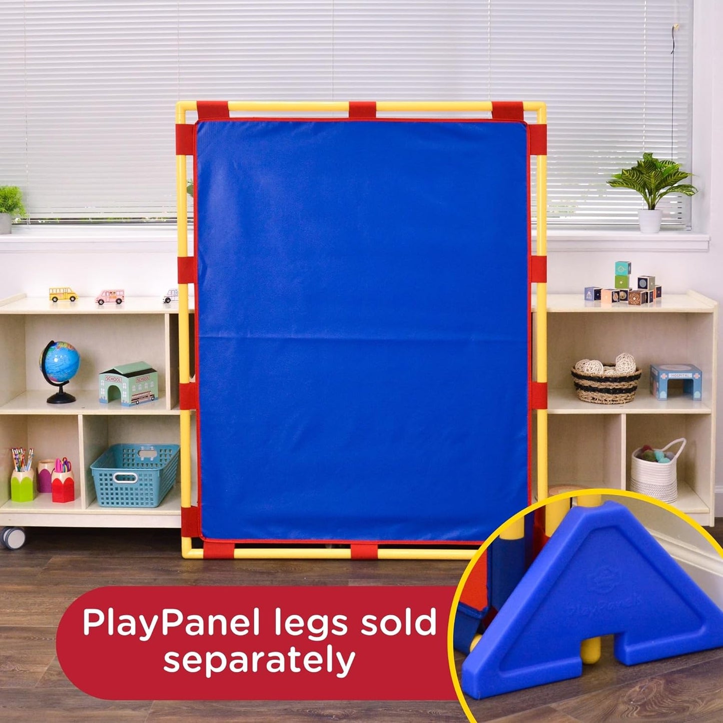 Children's Factory Big Screen PlayPanel, Kids Room Divider, Classroom Privacy Screen, Blue