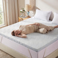 3 Inch Mattress Topper Twin Dual Layer Gel Memory Foam Mattress Topper with Removable Cover - *Bedding