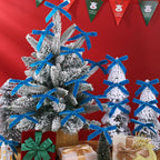 Lot of 3 - 100 Pcs Khaki Mini Velvet Bows 3 X 2 Inches Small Christmas Bows for Christmas Tree Wreath Garland Home
