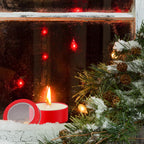 Christmas Candle Tin Cans Set Holiday Candle Tins 2 oz with Lids Candle Jars for Making Candles Round Containers