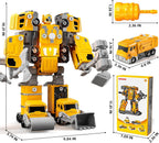 5-in-1 Take Apart Construction Vehicle Trucks Transform to Robot - *Kids