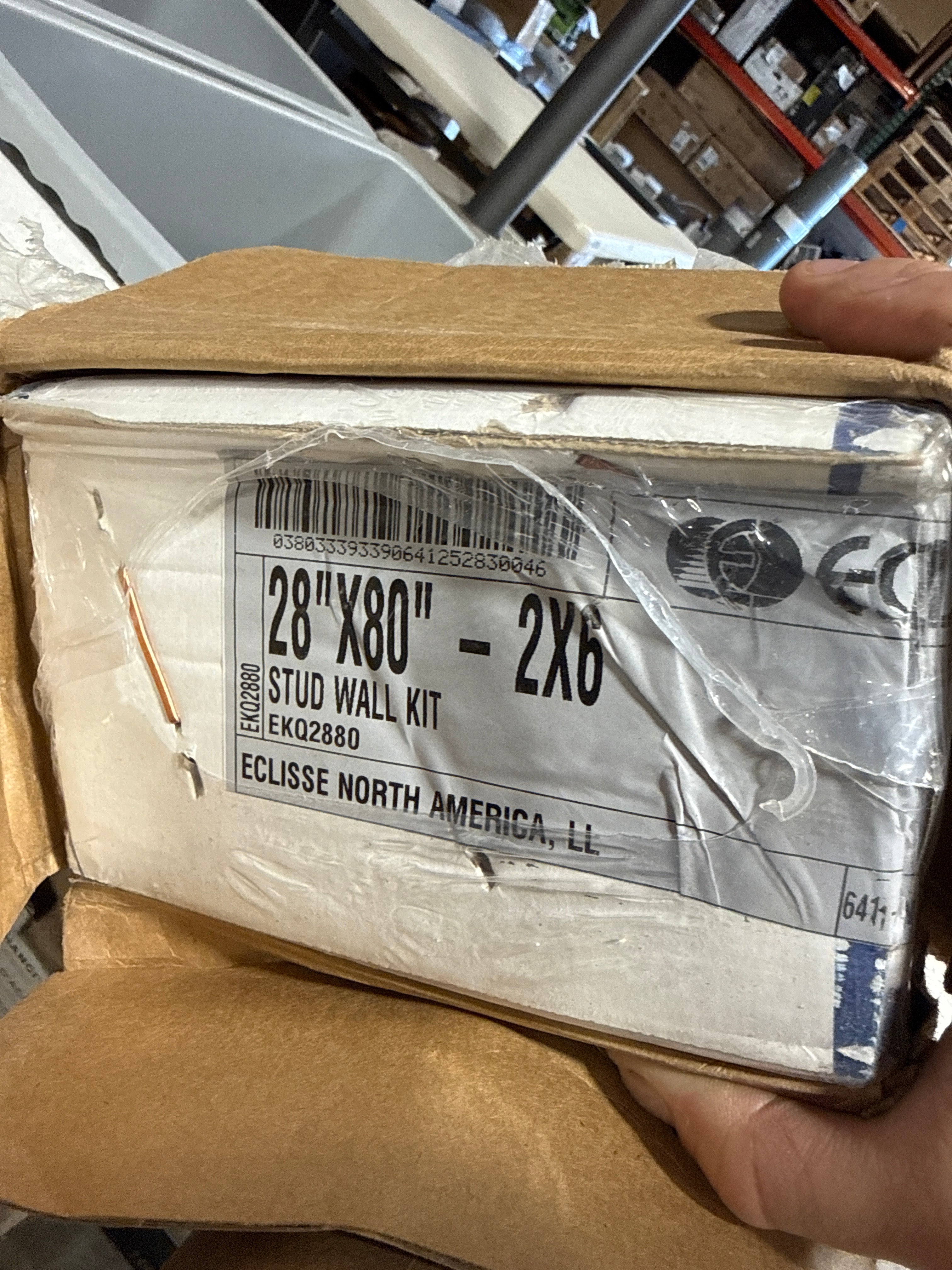 Eclisse Pocket Door System Steel Frame Kit for 28" x 80" Doors with 2x6 Walls