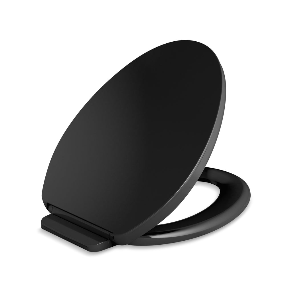 Kohler K-26801-7 Impro ReadyLatch Quiet Close Elongated Toilet Seat, Black