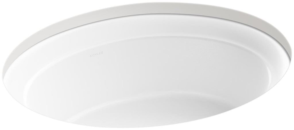 Kohler K-21782-0 Artifacts 21 1/4" Oval Undermount Bathroom Sink, White