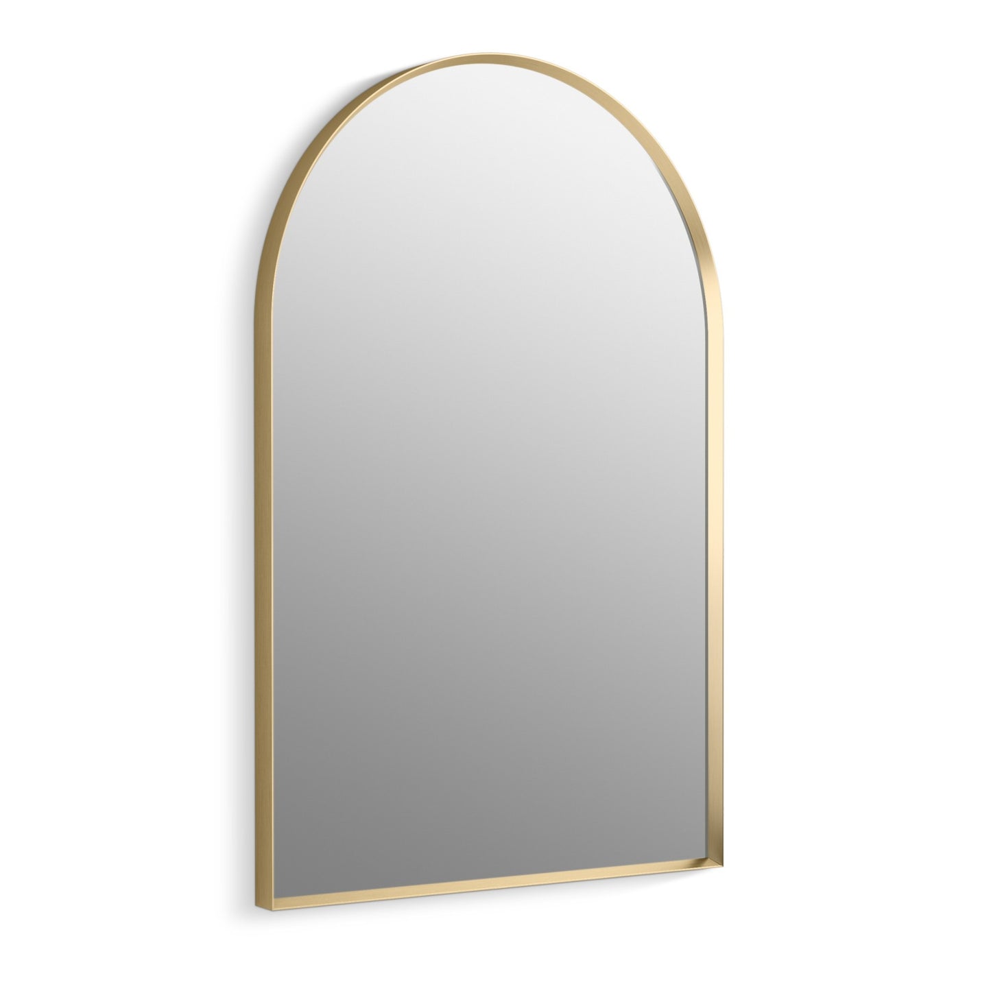 Kohler Essential 24 in. X 36 in. Arch Framed Mirror in Moderne Brushed Gold