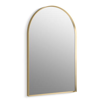 Kohler Essential 24 in. X 36 in. Arch Framed Mirror in Moderne Brushed Gold