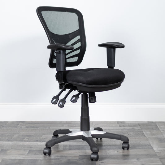 Flash Furniture - Nicholas Contemporary Mesh Executive Swivel Office Chair - Black