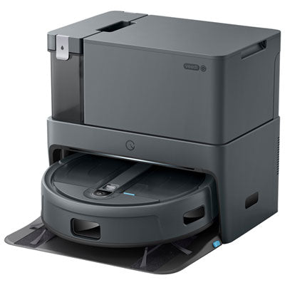 ECOVACS Robotics - Cube Pro Robot Vacuum & Mop with Scrubbing Mop, Mop Lifting, Auto-Cleaning Station, Mapping, and Obstacle Avoidance - GREY