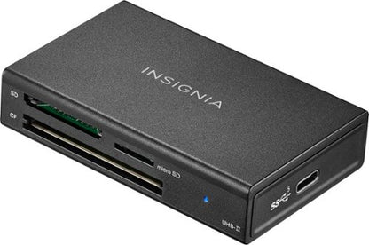 Insignia™ - USB-C to SD, MicroSD and CompactFlash Memory Card Reader - Black