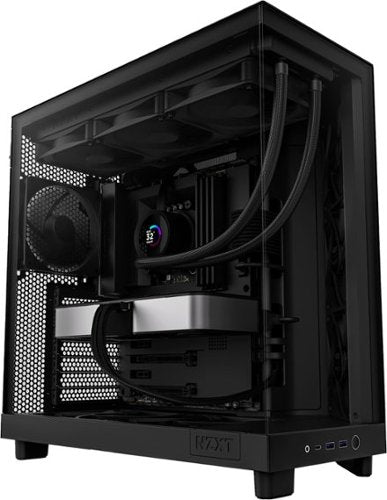 NZXT H6 FLOW Compact Dual-Chamber Mid-Tower Airflow Case, Black, CC-H61FB-01