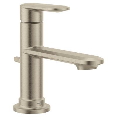 Moen 6504 Greenfield 1.2 GPM Single Hole Bathroom Faucet Brushed Nickel Faucet Bathroom Sink Faucets Single Handle