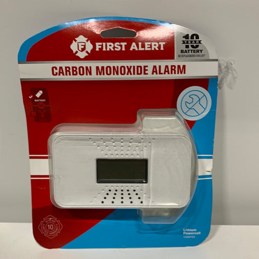 First Alert Carbon Monoxide Alarm with 10-Year Battery and Digital Temperature Display