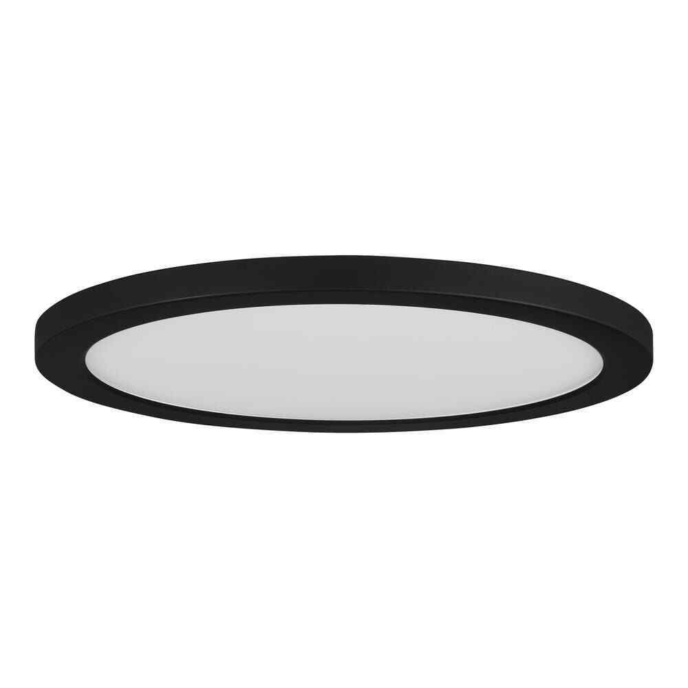 Commercial Electric 15 in. Black Ultra-Low Profile LED Flush Mount 5CCT 2-Pack