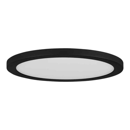 Commercial Electric 15 in. Black Ultra-Low Profile LED Flush Mount 5CCT 2-Pack