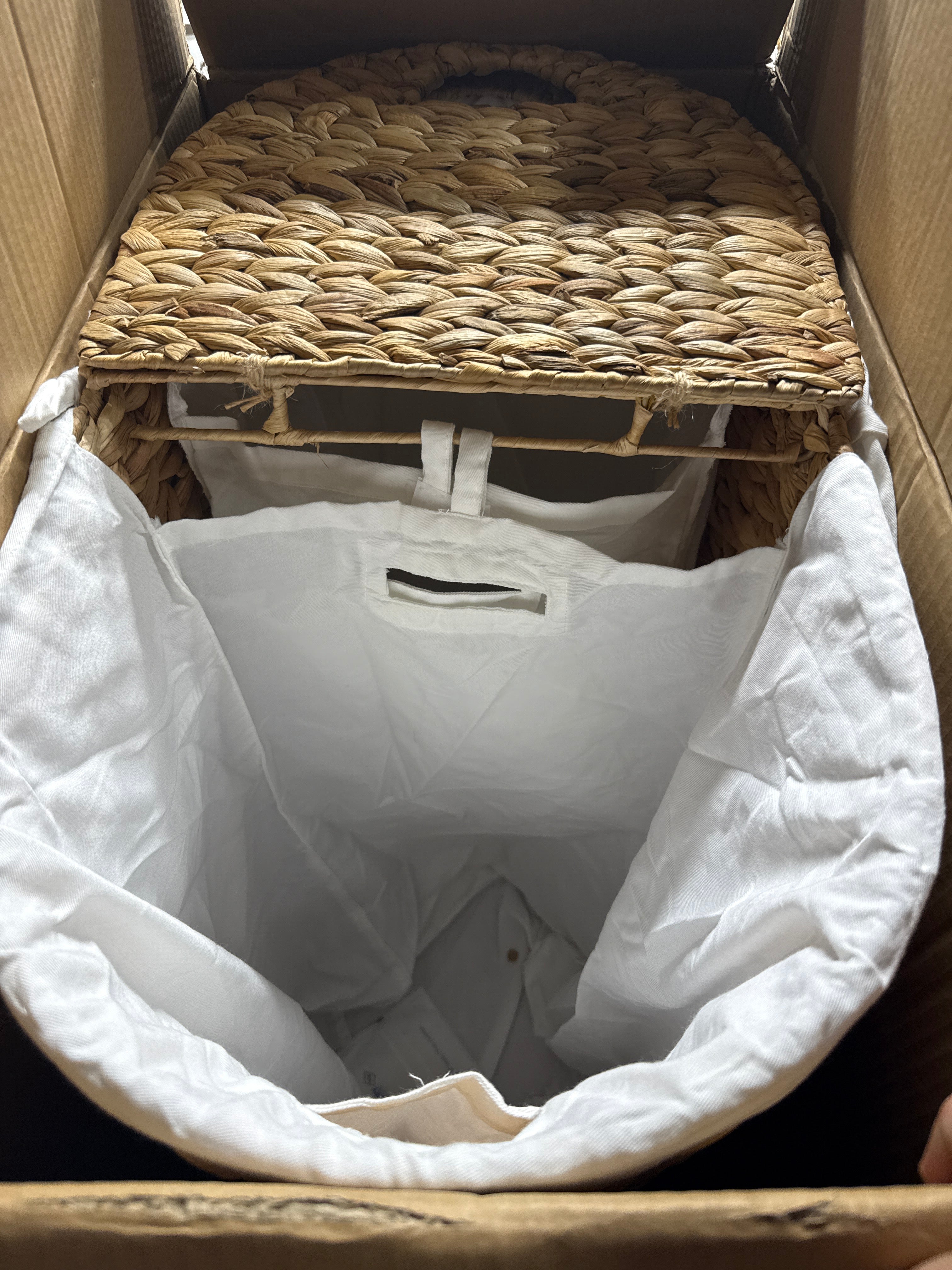 Seville Handwoven Water Hyacinth Laundry Hamper