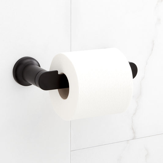 Signature Hardware 953658 Berwyn Wall Mounted Toilet Paper Holder Matte Black