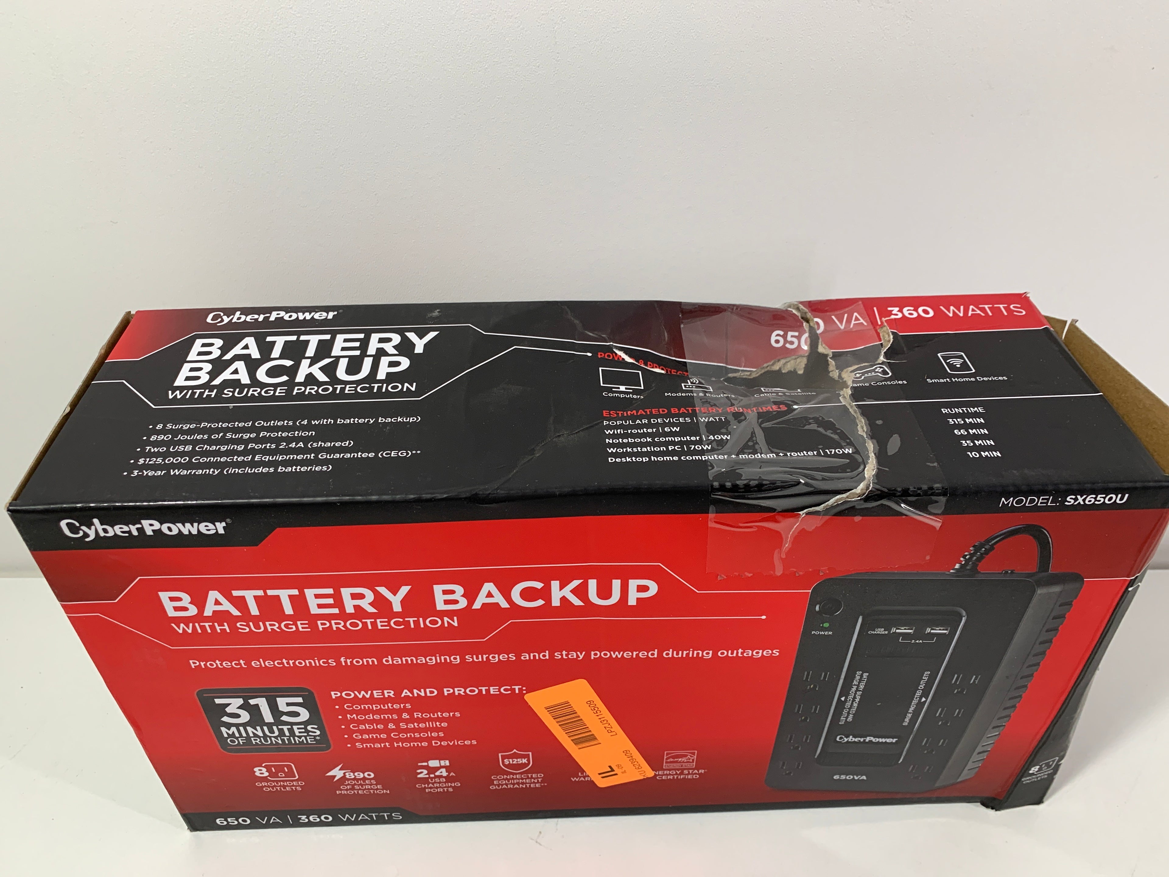 CyberPower SX650U PC Battery Backup - *Computers & Office