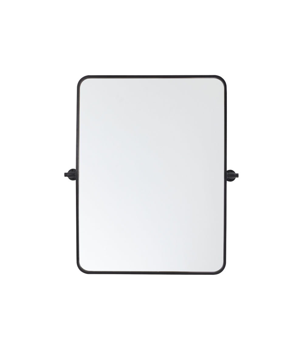 Elegant Decor Soft Corner Pivot Mirror 20X24 Inch in Silver