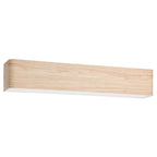 Dublin 24.37 in. W X 4.33 in. H 1-Light Natural Wood LED Bathroom Vanity Light with White Acrylic Diffuser