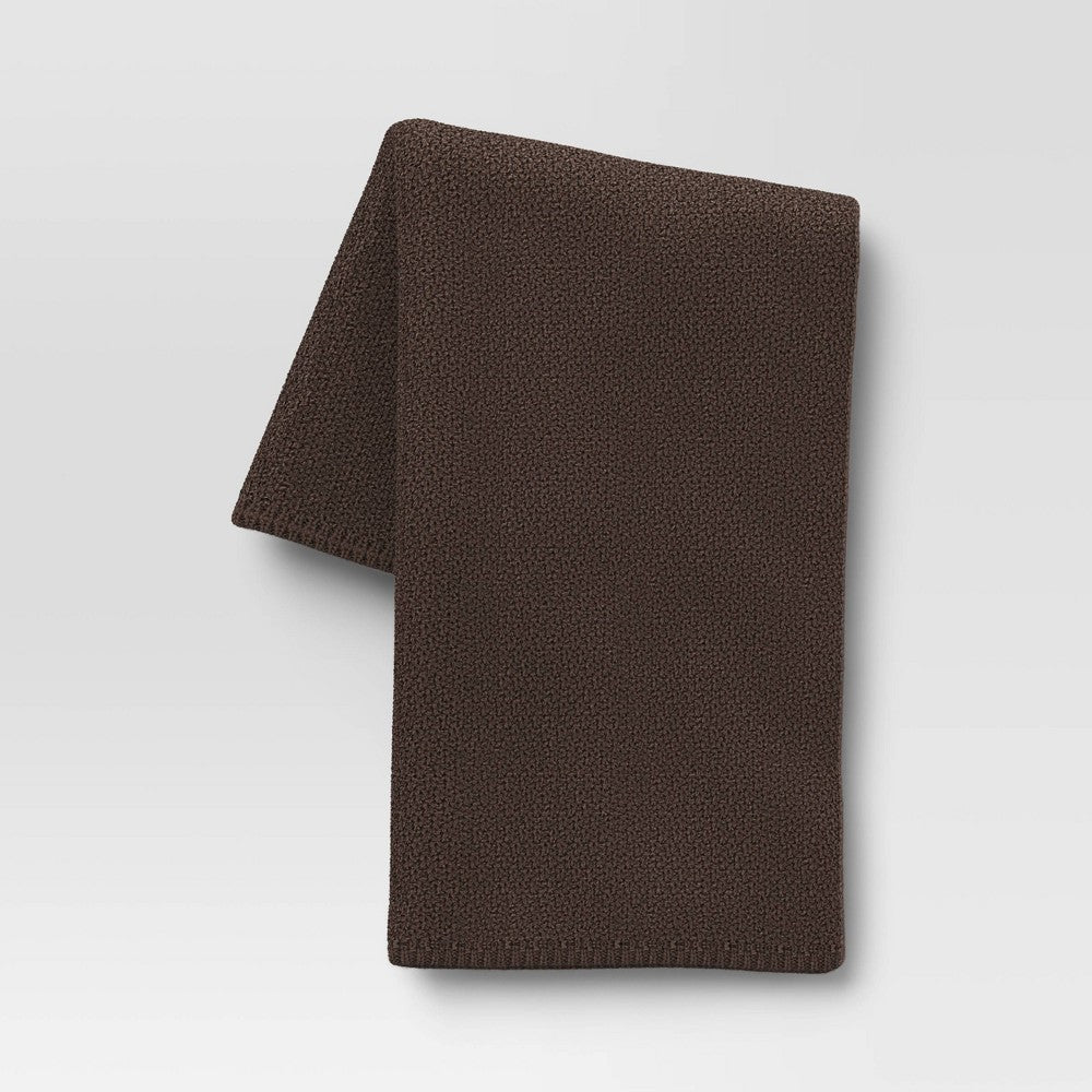 Oversized Recycled Knit Throw Blanket Gray - Threshold™ - *Bedding