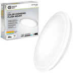 20 in. Low Profile LED Flush Mount Round Ceiling Light 2400 Lumens 3000K 4000K 5000K Dimmable Bedroom Lighting