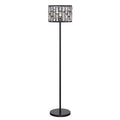 Kristella 57 in. Black Crystal Standard Floor Lamp