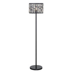Kristella 57 in. Black Crystal Standard Floor Lamp