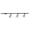 4 ft. Brushed Nickel Integrated LED Ceiling Mount Direct wire Track Lighting Kit with Flared Linear Track Head 3-Light