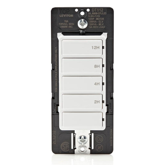Leviton Decora Indoor Countdown Timer 120 V White