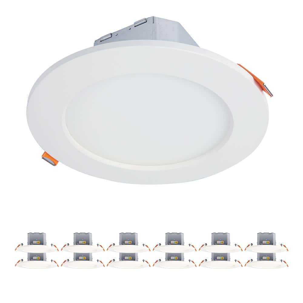 HALO CJB 6 inch 5CCT Canless Recessed Integrated LED Downlight with Attached JBOX 12 Pack