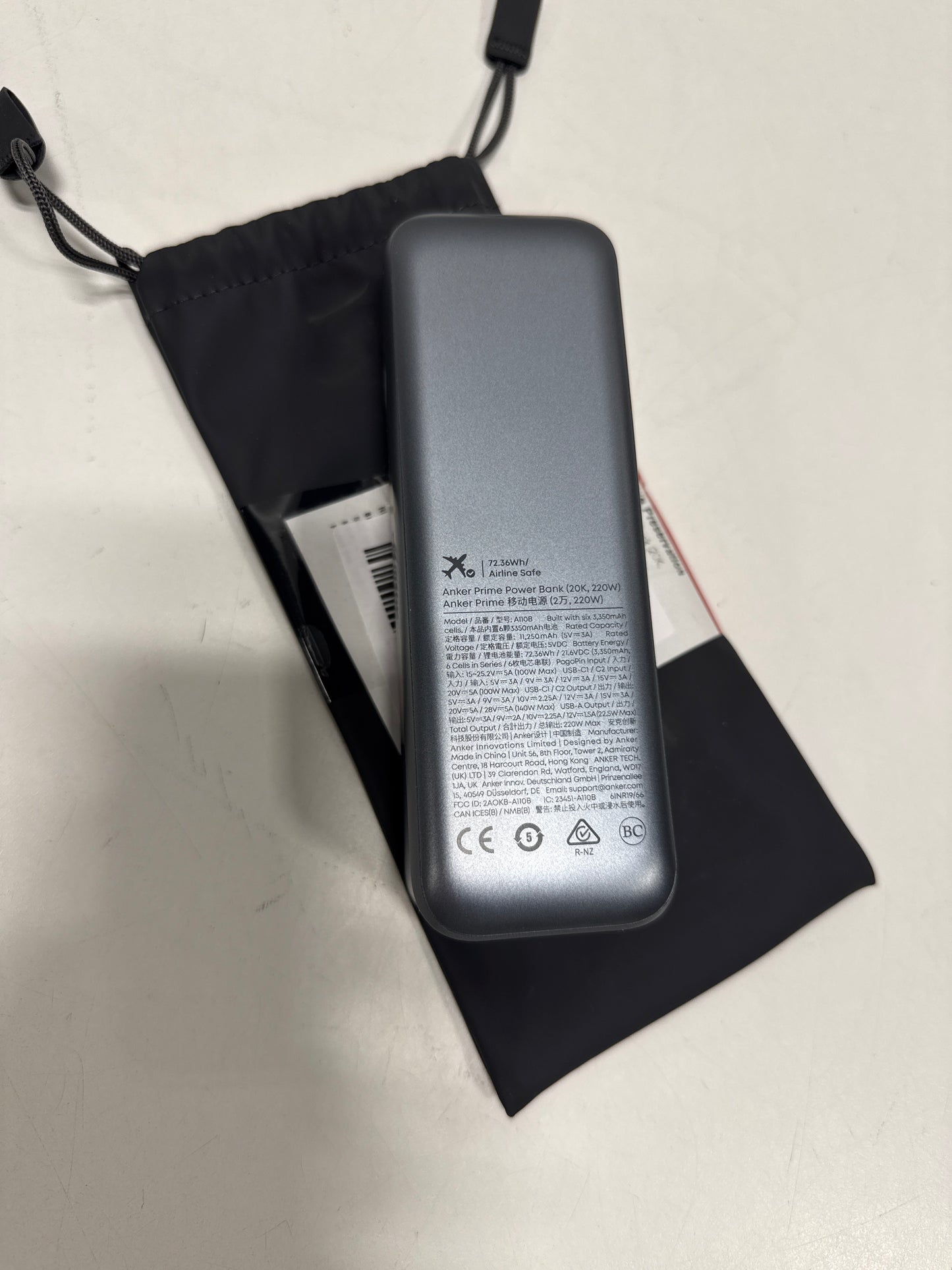 Anker - Prime Power Bank (20K, 220W) - Black