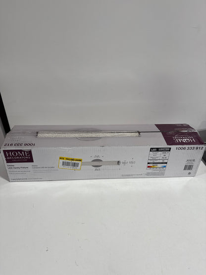 Sibley 24 in. 1-Light Chrome LED Dimmable Bathroom Vanity Light Bar with Clear Glass and Clear Crystals, Bulb Included