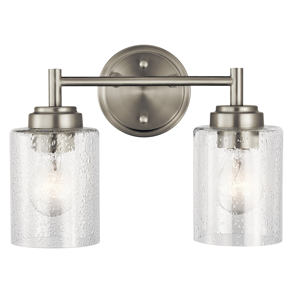 Kichler 45885 Winslow 2 Light 13" Wide Vanity Light Brushed Nickel Indoor Lighting Bathroom Fixtures Vanity Light
