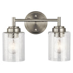 Kichler 45885 Winslow 2 Light 13" Wide Vanity Light Brushed Nickel Indoor Lighting Bathroom Fixtures Vanity Light