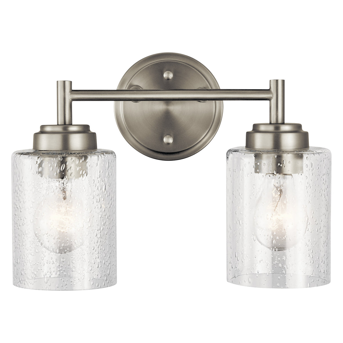 Kichler 45885 Winslow 2 Light 13" Wide Vanity Light Brushed Nickel Indoor Lighting Bathroom Fixtures Vanity Light