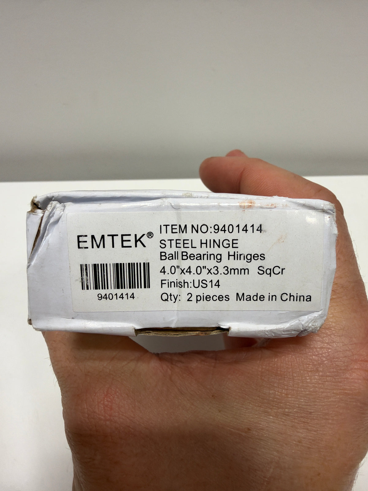 Emtek 9400 Steel Hinges (Pair) - Heavy Duty Ball Bearing - Square Corners - 4" x 4" - 9401414 - Polished Nickel (US14)
