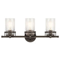 KICHLER Brinley 24’’ 3 Light Vanity Light with Clear Glass in Olde Bronze - *Lighting & Electrical
