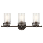 KICHLER Brinley 24’’ 3 Light Vanity Light with Clear Glass in Olde Bronze - *Lighting & Electrical