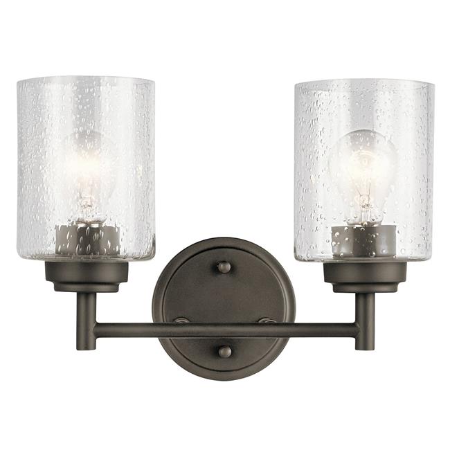 Kichler 45885 Winslow 2 Light 13" Wide Vanity Light Olde Bronze Indoor Lighting Bathroom Fixtures Vanity Light